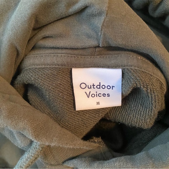 EUC Outdoor Voices Pickup Hoodie in Forest, Size Medium, Cross-stitched Cactus - Picture 2 of 4